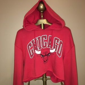 UNK Chicago Bulls crop hoodie